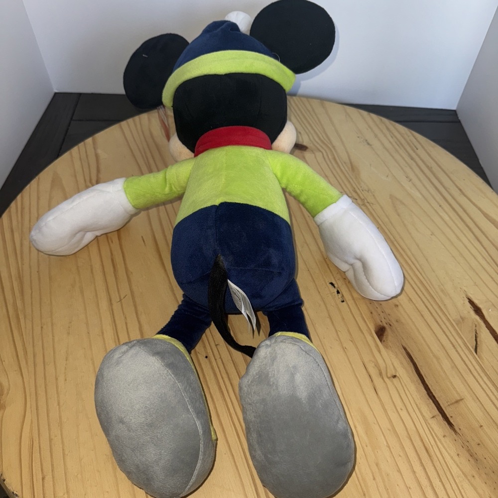 Disney Mickey Mouse Christmas Plush 15" Holiday Winter Scarf Hat Stuffed Toy NWT - Picture 2 of 6